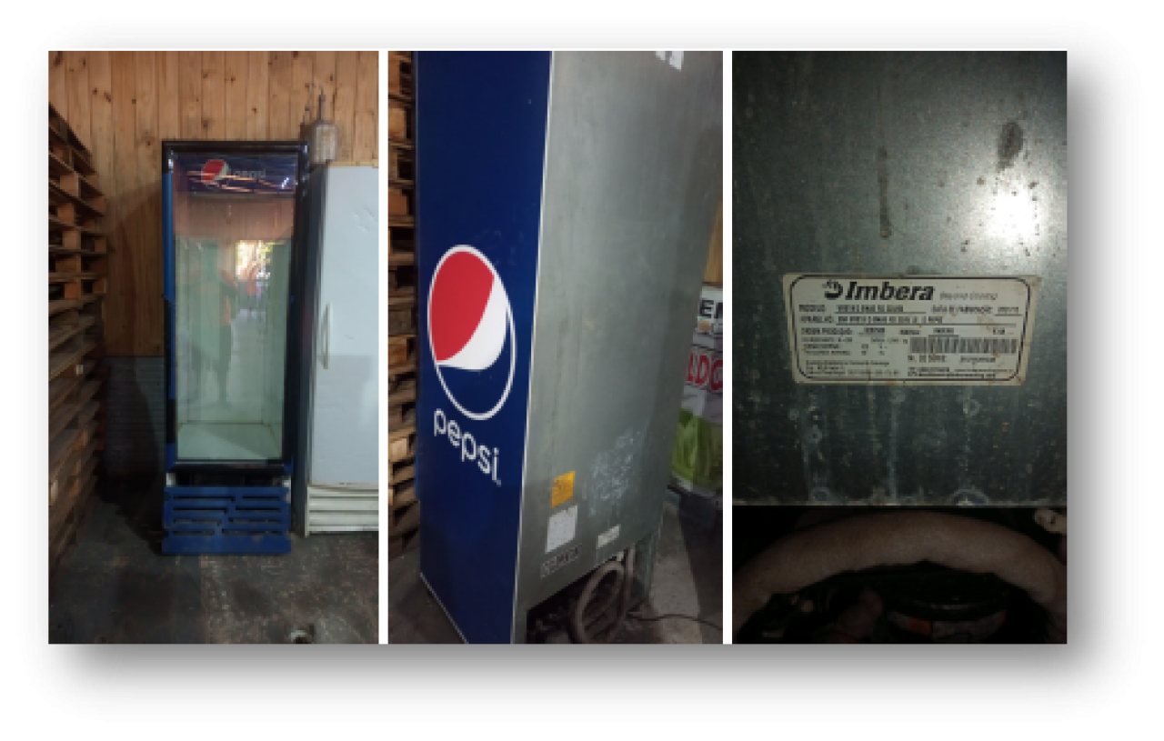 REFRIGERADOR/EXPOSITOR (PEPSI) PARA BEBIDAS, UMA PORTA, MARCA IMPERA, MODELO VRS19D BMAE R2 220/60Q — leilão