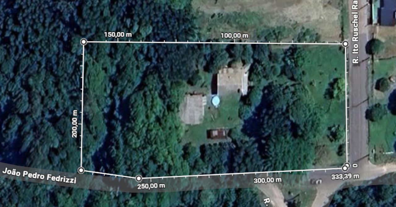 FRAÇÃO IDEAL DE 450m² DENTRO DE ÁREA MAIOR DE 5.172,93m² DO LOTE RURAL N° 36 DO TRAVESSÃO SANTA TERESA EM CAXIAS DO SUL