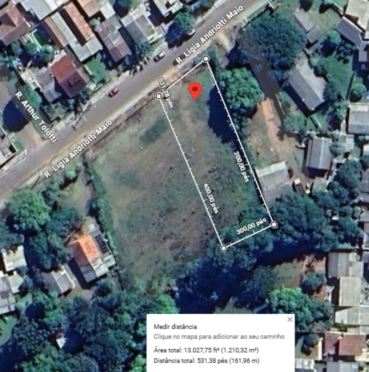 TERRENO COM ÁREA APROXIMADA DE 1.210,00 m² EM CHARQUEADAS